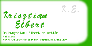 krisztian elbert business card
